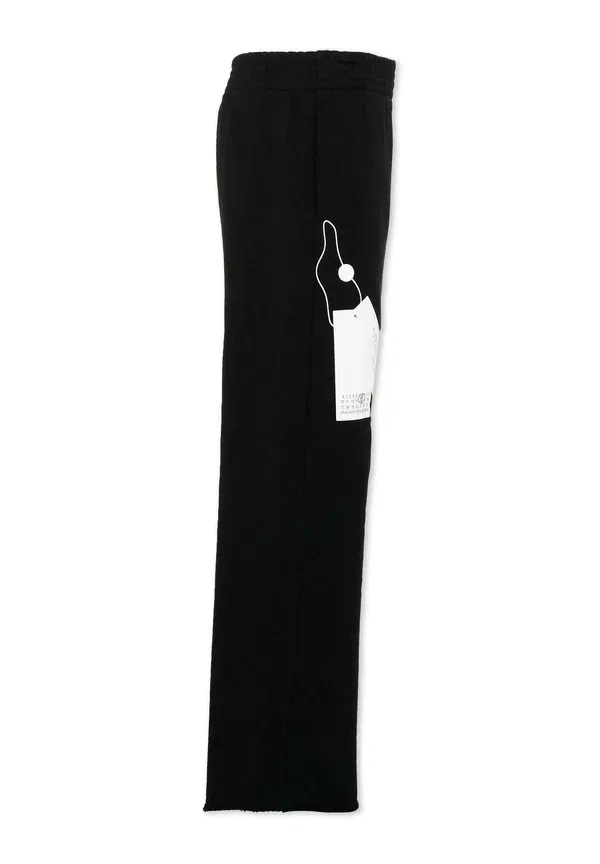 Брюки с принтом tracksuit bottoms Mm6 Maison Margiela, черный — фото 4