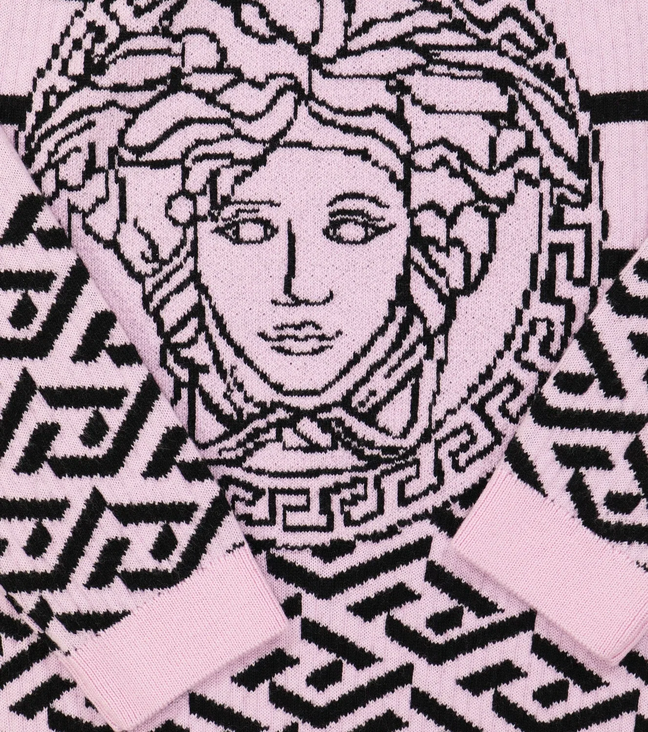Свитер шерстяной Medusa La Greca Versace Kids, розовый — фото 3