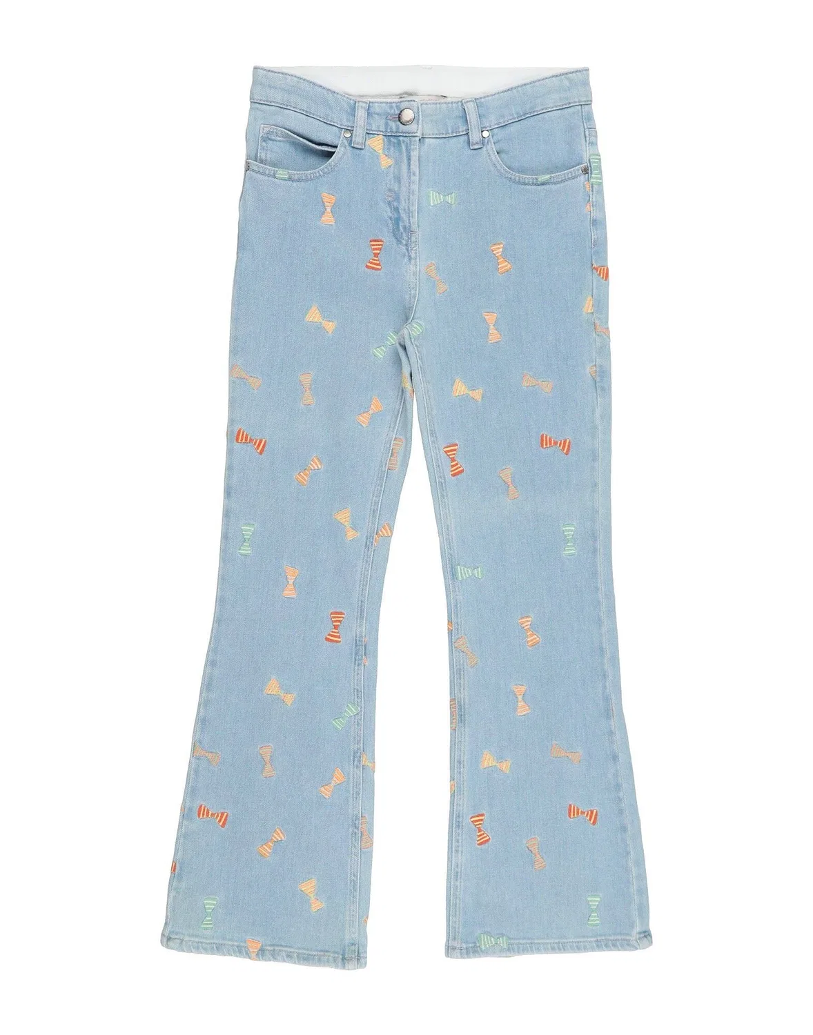 Детские джинсы для девочек выцветшие Stella Mccartney Kids, синий