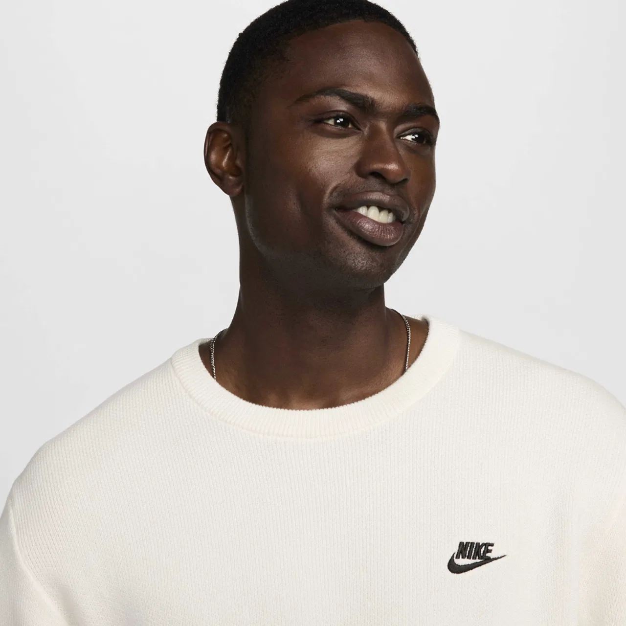 Мужской свитер Club Crew Nike, цвет Sail/Black — фото 3