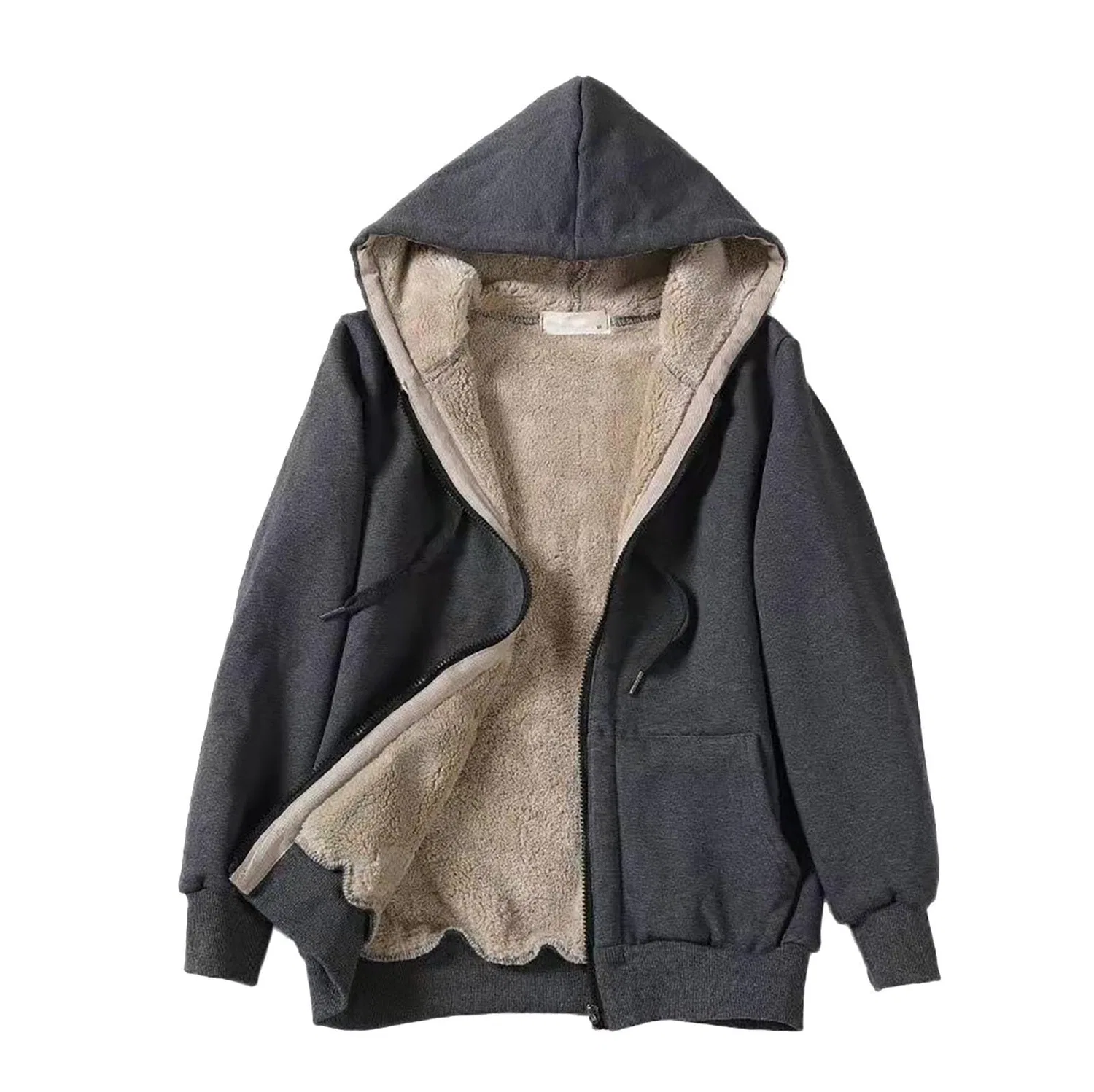 Женский утепленный кардиган с принтом Women's Winter Cardigan, Grigio scuro