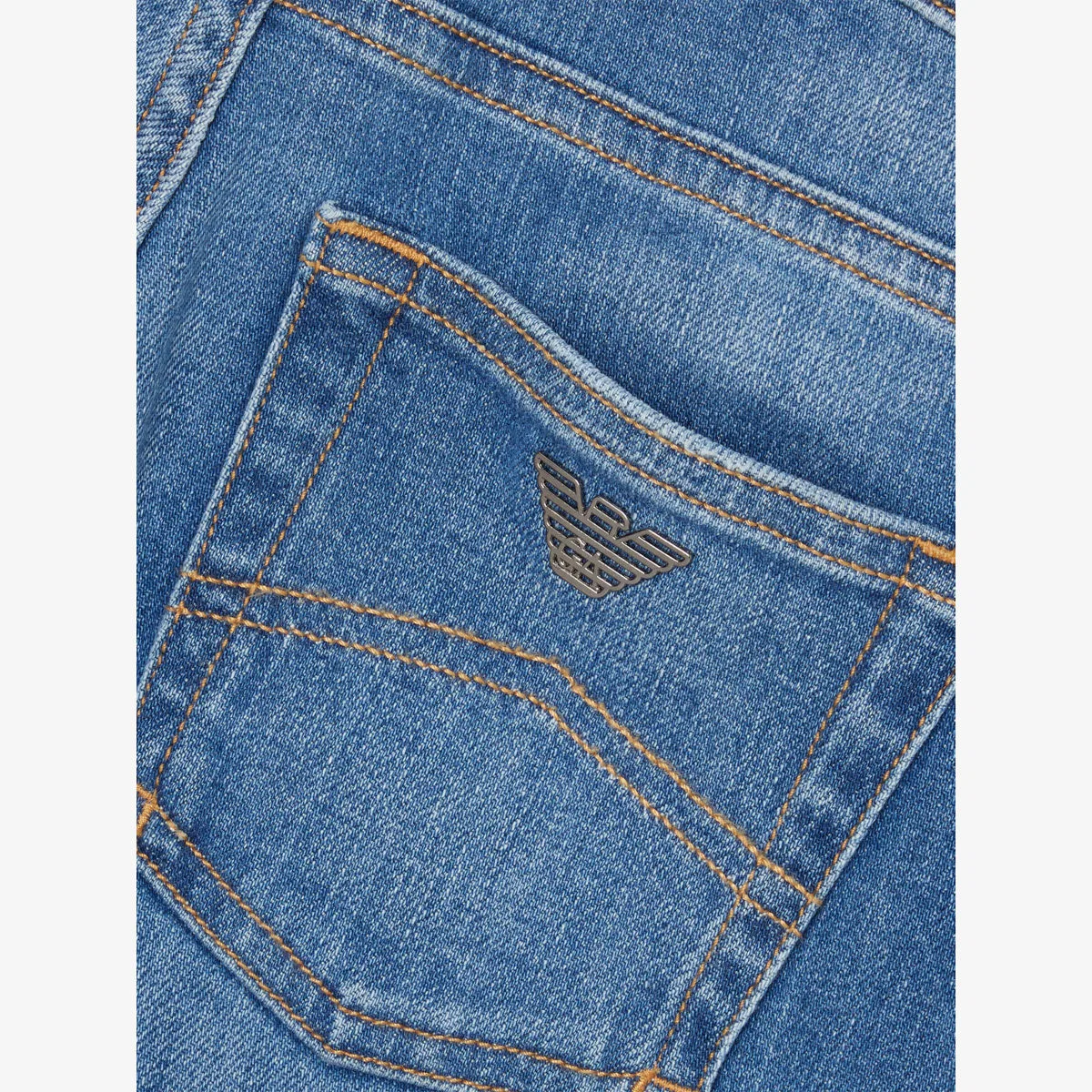 Джинсы Slim-fit j06 из денима, размер 4-16 лет Emporio Armani, синий — фото 2