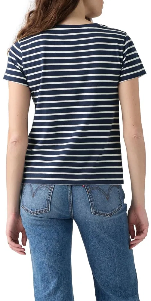 Женская футболка с V-образным вырезом Perfect Levi's, Emily Stripe Navy Blazer — фото 4