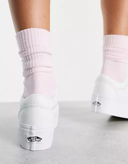 Кроссовки на высокой подошве Vans Old Skool Stackform, белый — фото 3