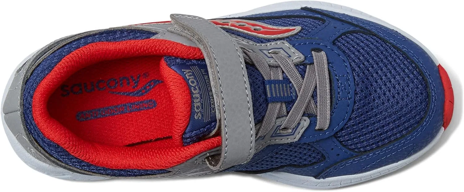 Детские кроссовки для бега с альтернативной застежкой Cohesion 14 Saucony, Navy/Red — фото 3