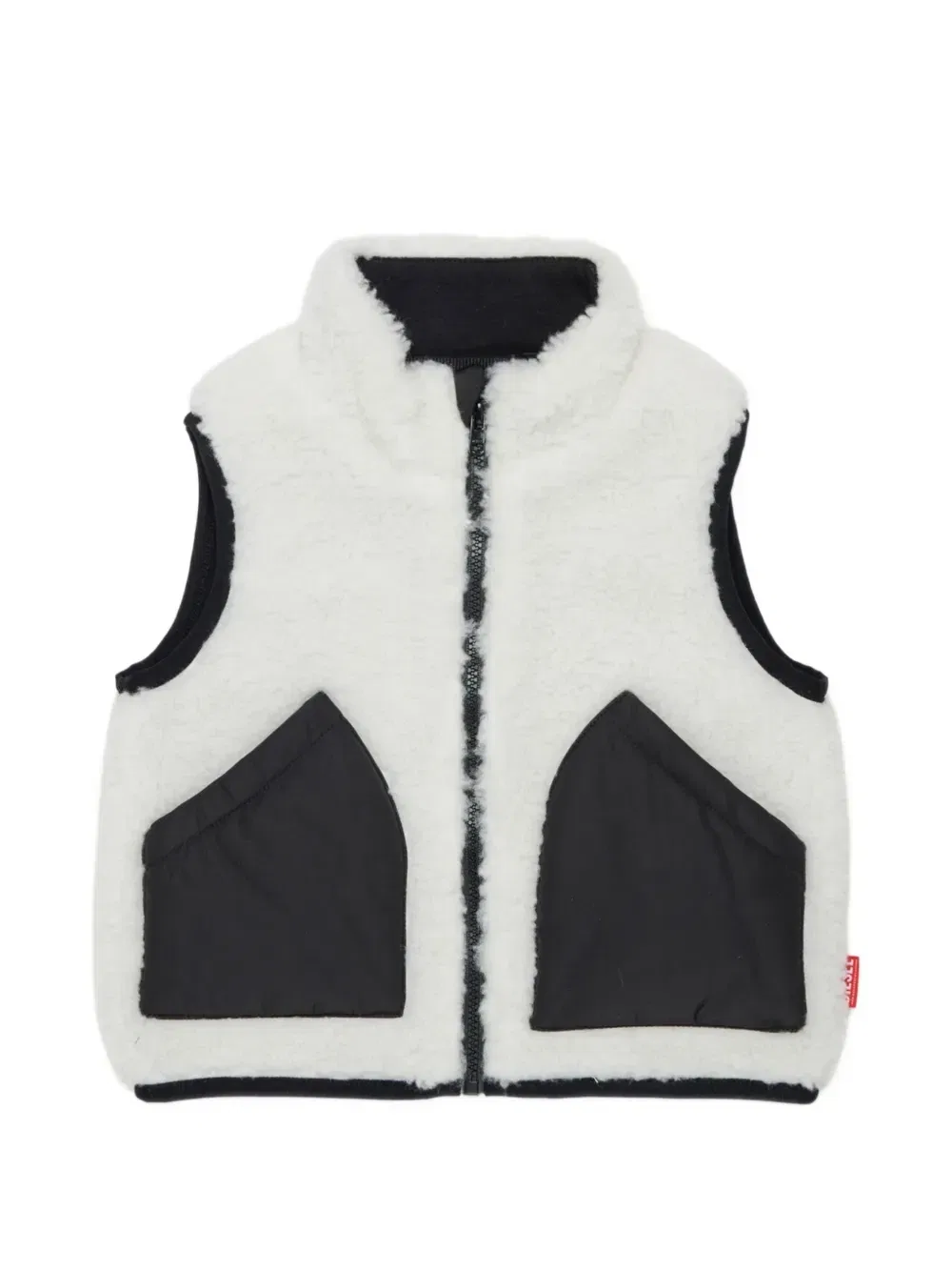 Жилет с вышитым логотипом Diesel Kids, бежевый