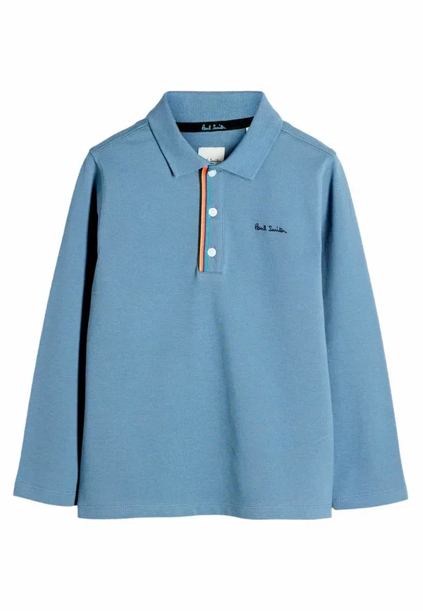 Футболка с длинным рукавом хлопок Long sleeve signature Paul Smith Junior light blue, светло-голубой