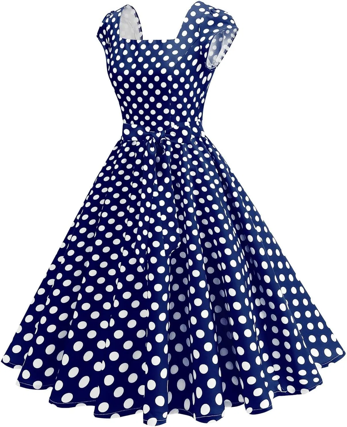 Женское повседневное платье в горошек Polka Dot, Blue — фото 2