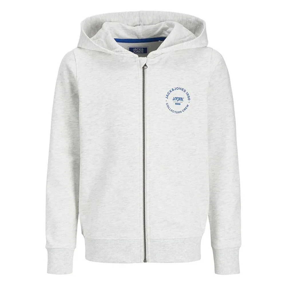 Детское худи на молнии с длинным рукавом Simon Jack & jones, White