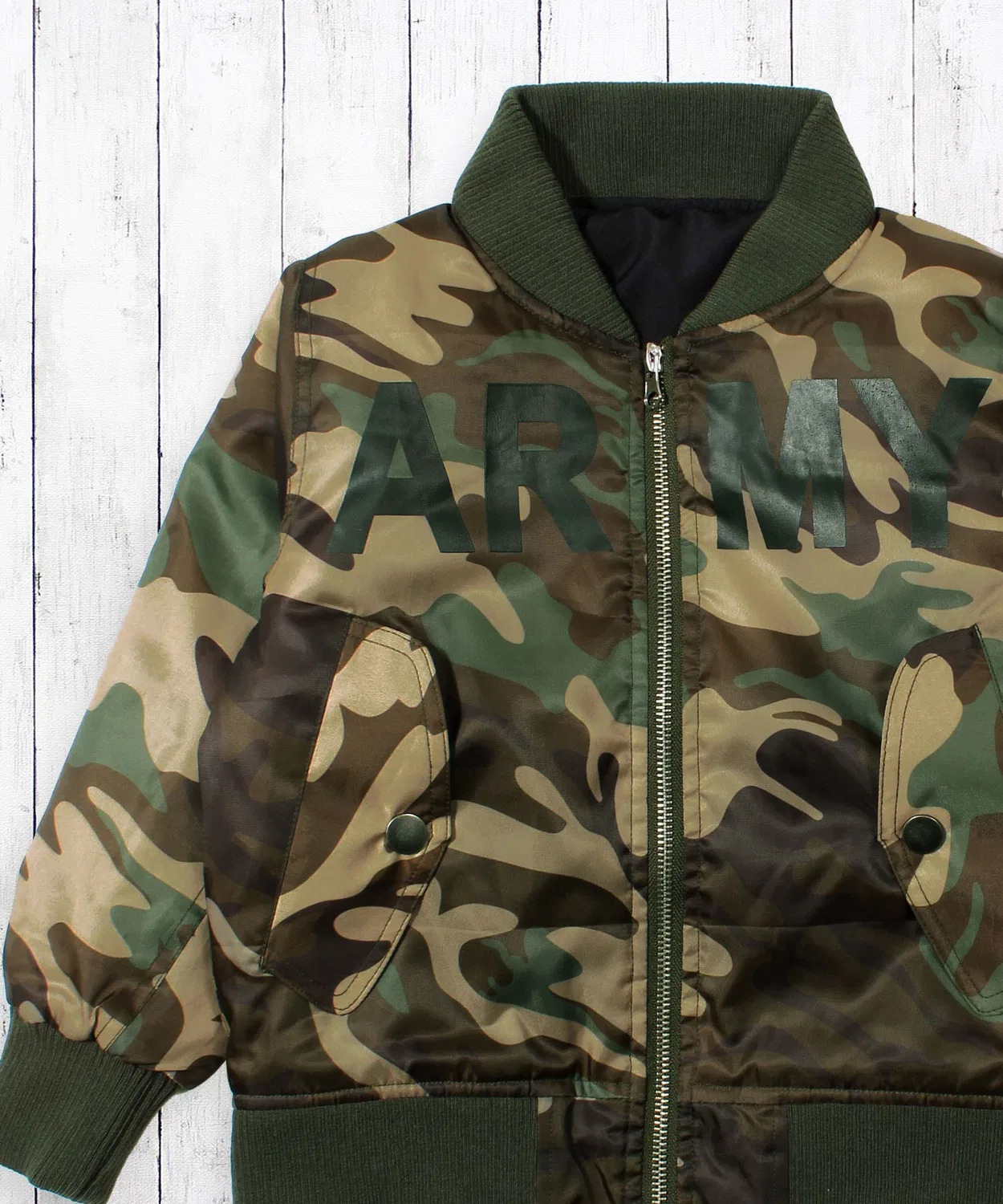 Детская куртка MA-1 с камуфляжным принтом, ARMY ZI-ON, Camouflage