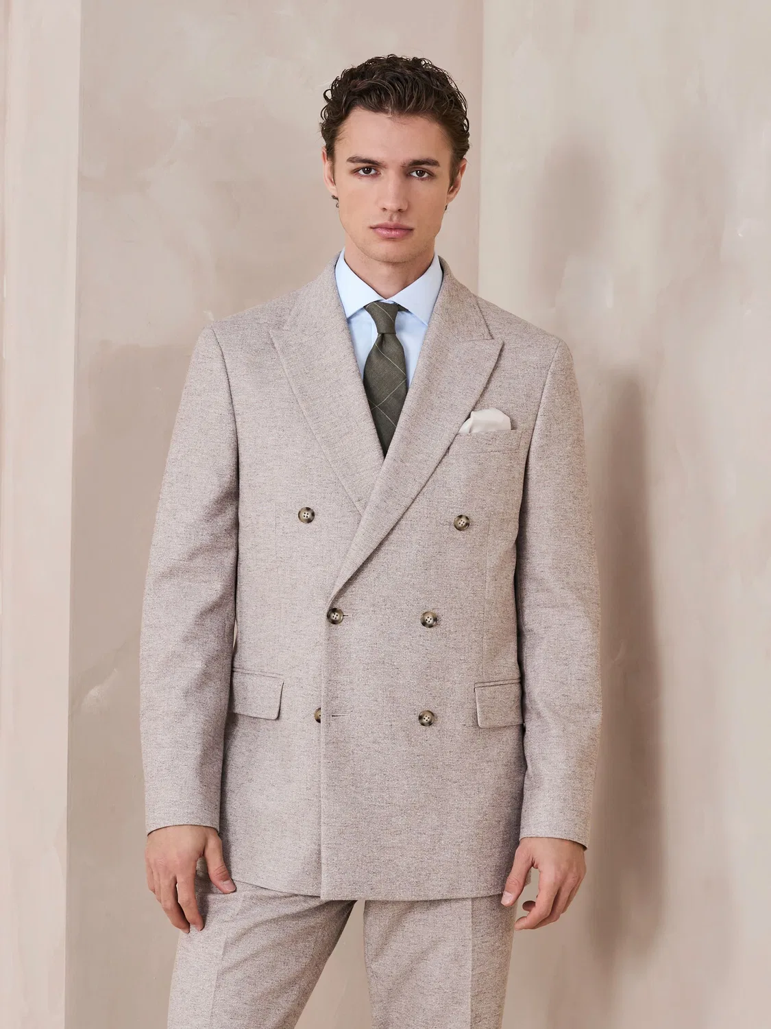 Пиджак костюмный N.Premium Tailored Fit с текстурой Next, Neutral — фото 3