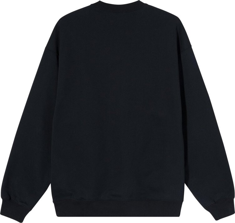 Толстовка Nike x Stussy NRG ZR Crew Fleece 'Black', черный — фото 3