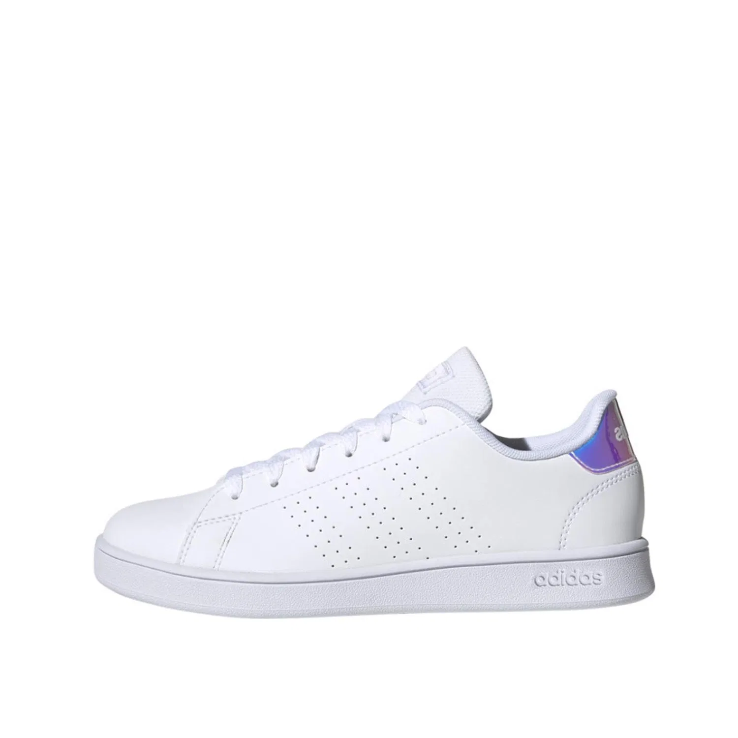 Детские кроссовки с закрытым носком Advantage K Adidas, Cloud White Silver Metallic Cloud White