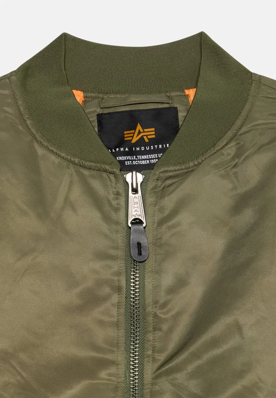Куртка ALPHA INDUSTRIES Between-Season Jacket 'MA-1' оливкового цвета — фото 3