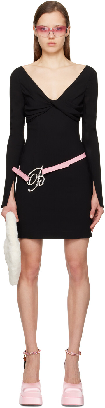 

Черное витое мини-платье Blumarine, Черный, Черное витое мини-платье Blumarine