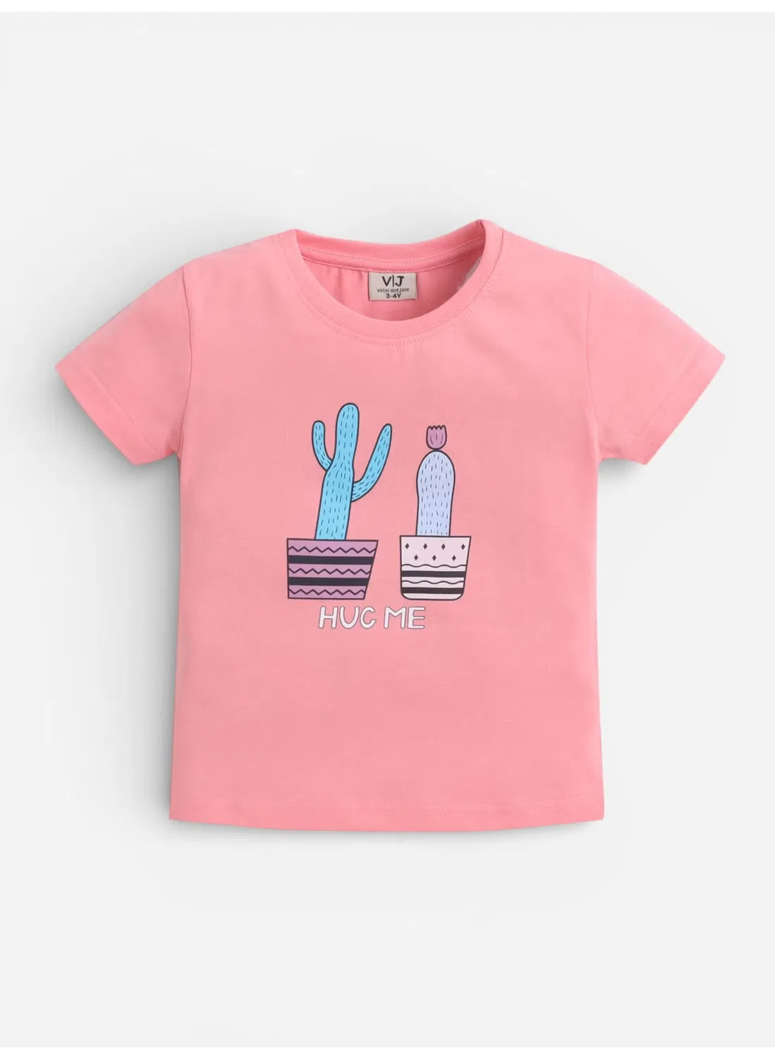 Комплект пижамный с кактусовым принтом, модель Cactus Print, Victor And Jane, темно-персиковый — фото 3