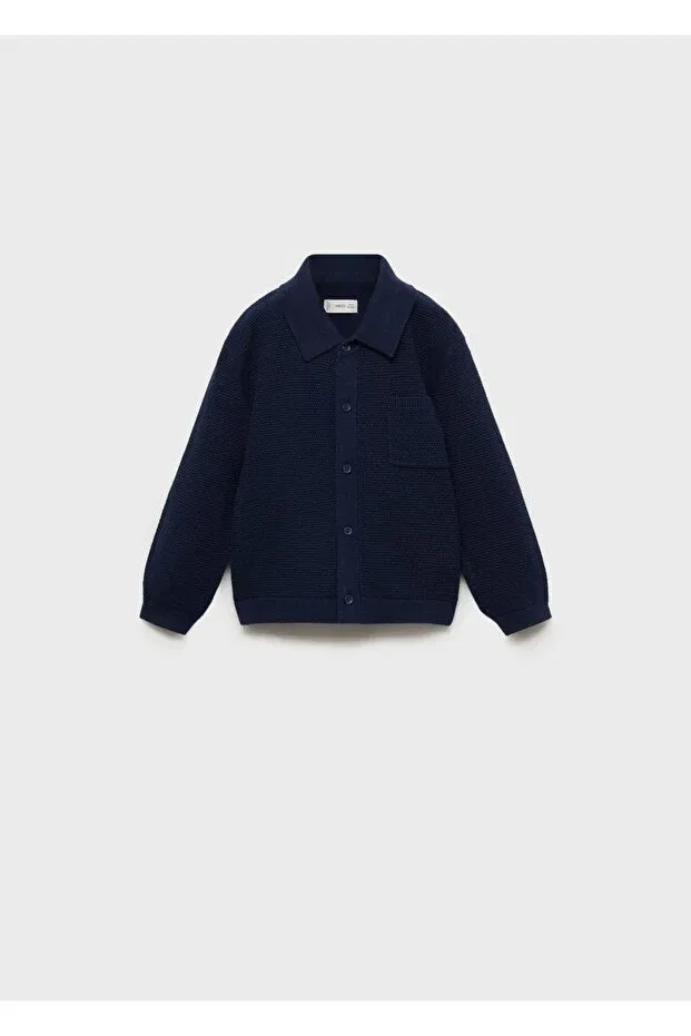 Детский кардиган для девочек с длинным рукавом Mango Baby, Navy Blue