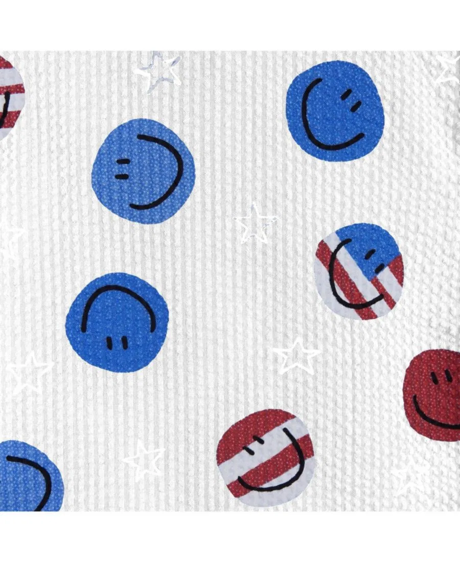 Комплект из рубашки и шорт с патриотическим принтом Smile Seersucker Andy & Evan, Blue — фото 3