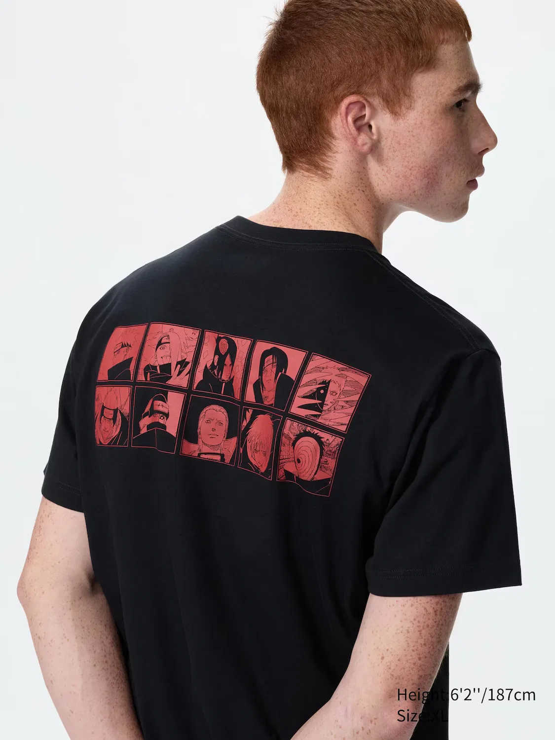 Футболка Uniqlo Manga Ut Shueisha 100th Naruto, с коротким рукавом и графическим принтом, черный
