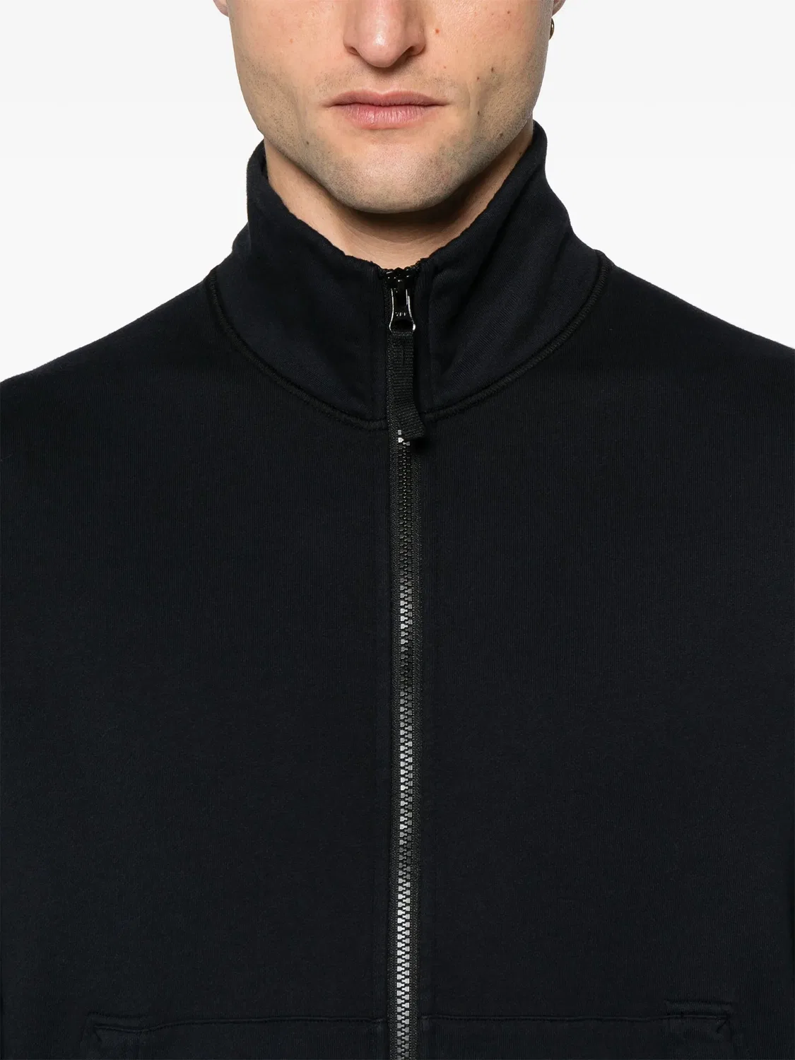 Stone Island Толстовка из 100% хлопка черного цвета — фото 2