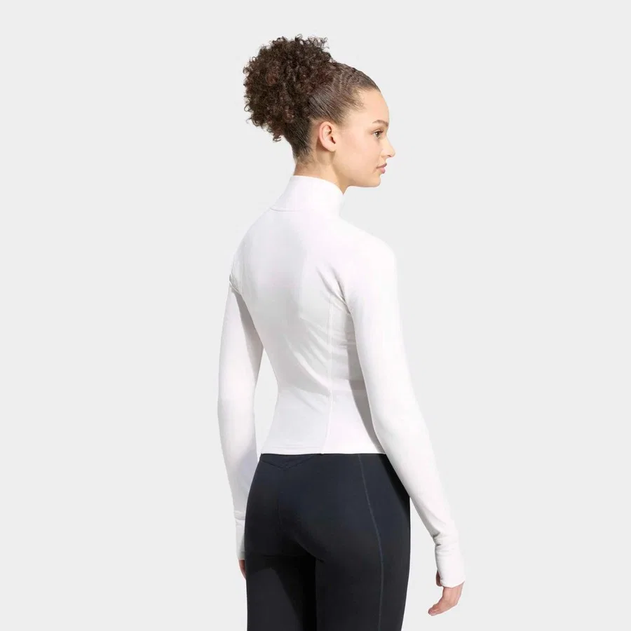 Женская куртка-бомбер с длинным рукавом adidas Studio, Белый — фото 2