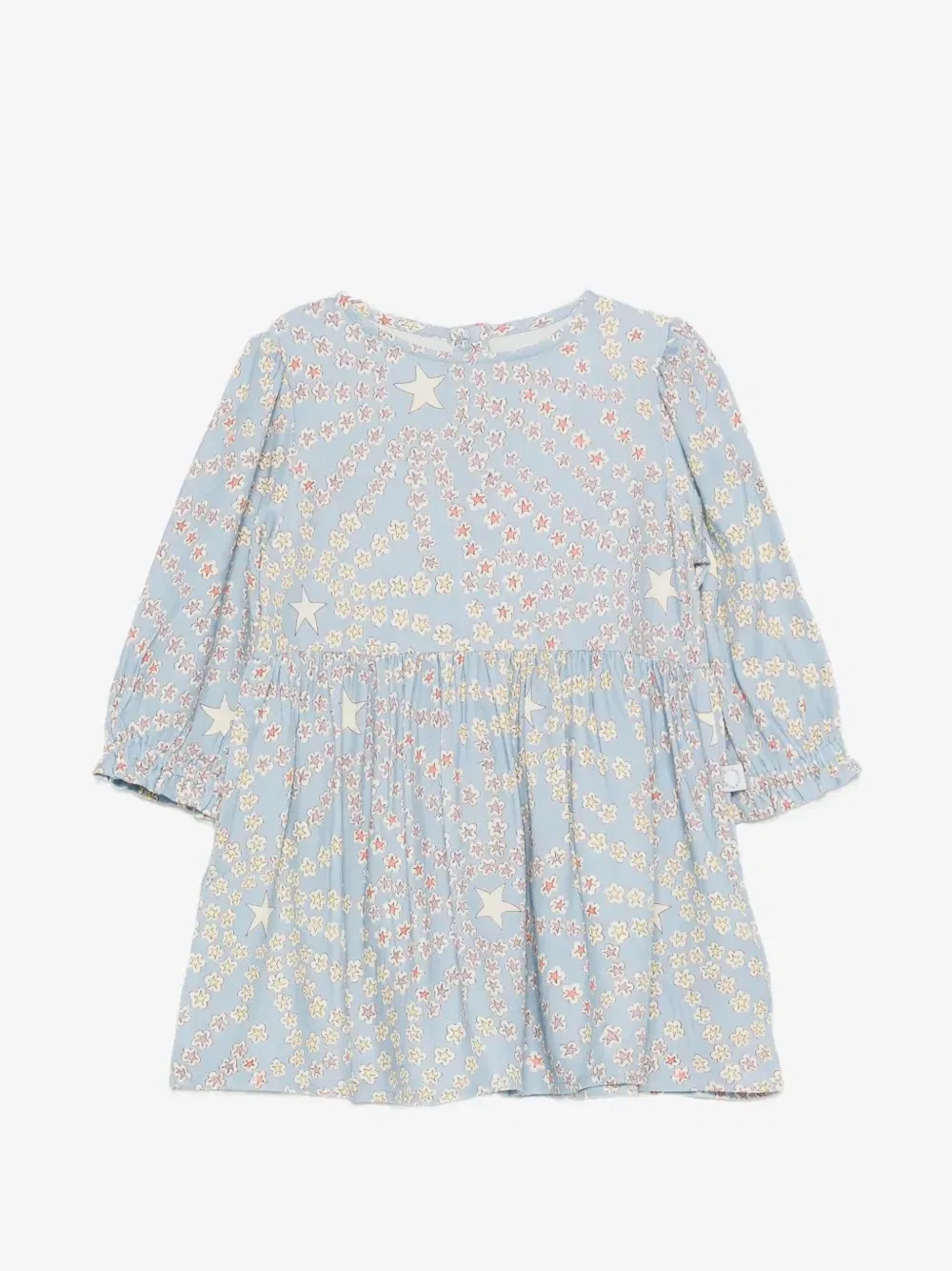 Платье в горошек со звездами Stella McCartney Kids, синий