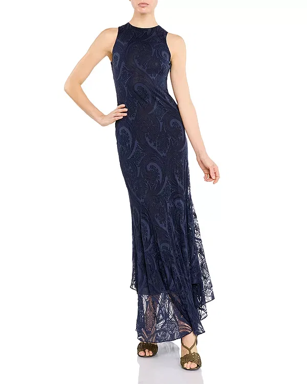 Женское платье макси с принтом Paisley maxi dress Etro, Printed Blue — фото 2