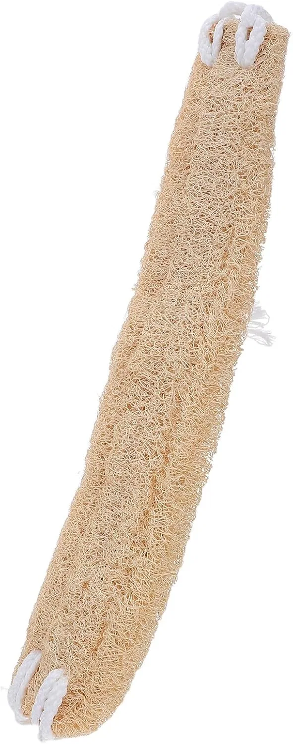 Мочалка из люфы с длинным ремешком, JOINPAYA, 42x8x3.5 см, Beige