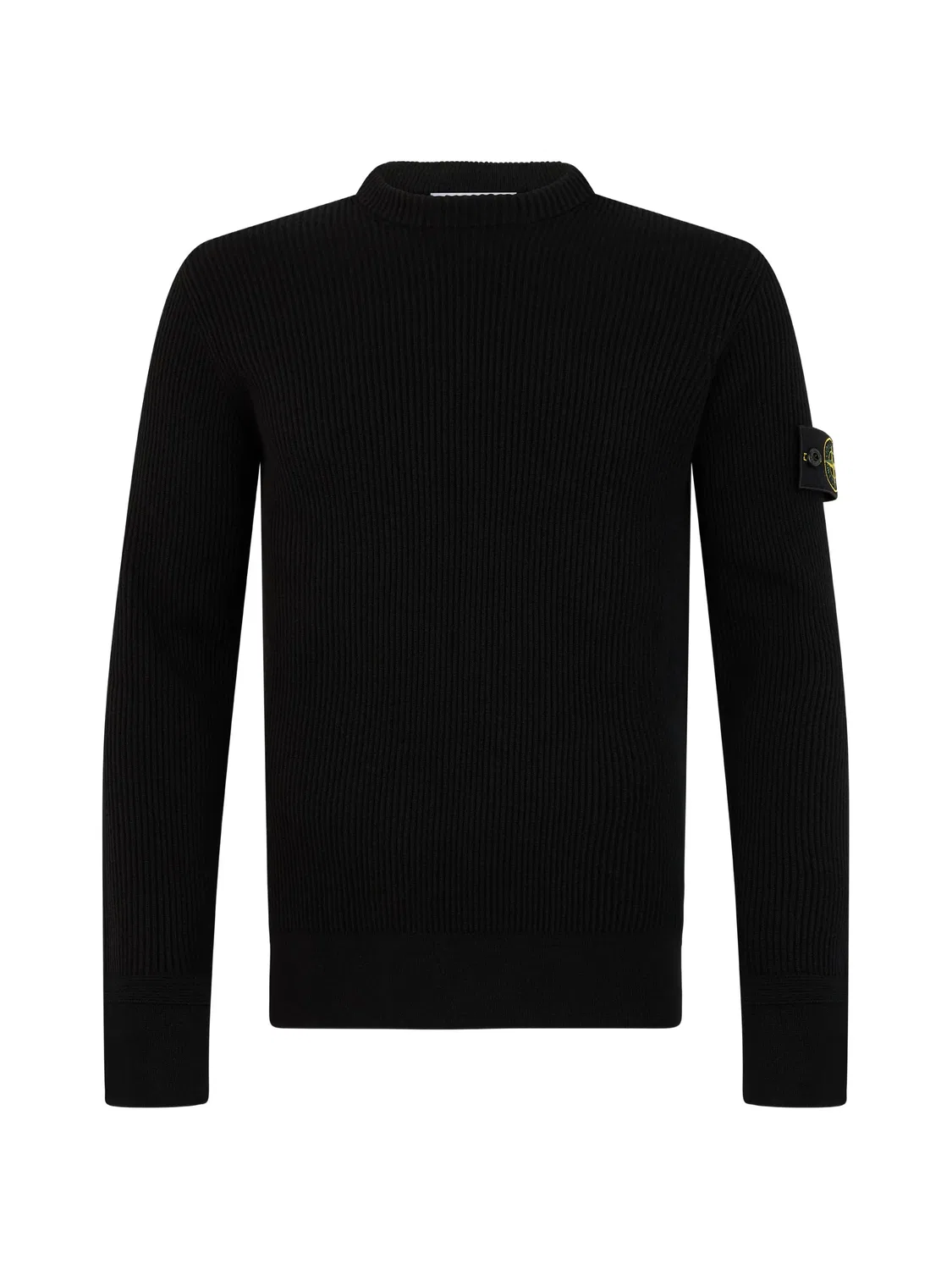 Шерстяной джемпер 5100053 RWS в рубчик Stone Island, черный