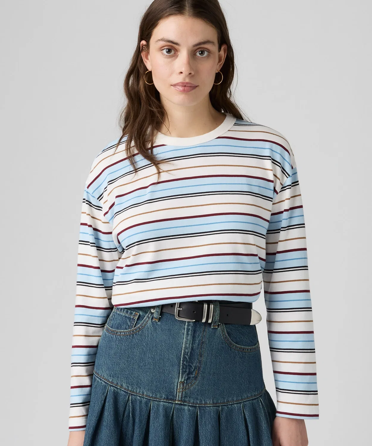 Женская футболка с длинным рукавомс принтом Levi's, Blue