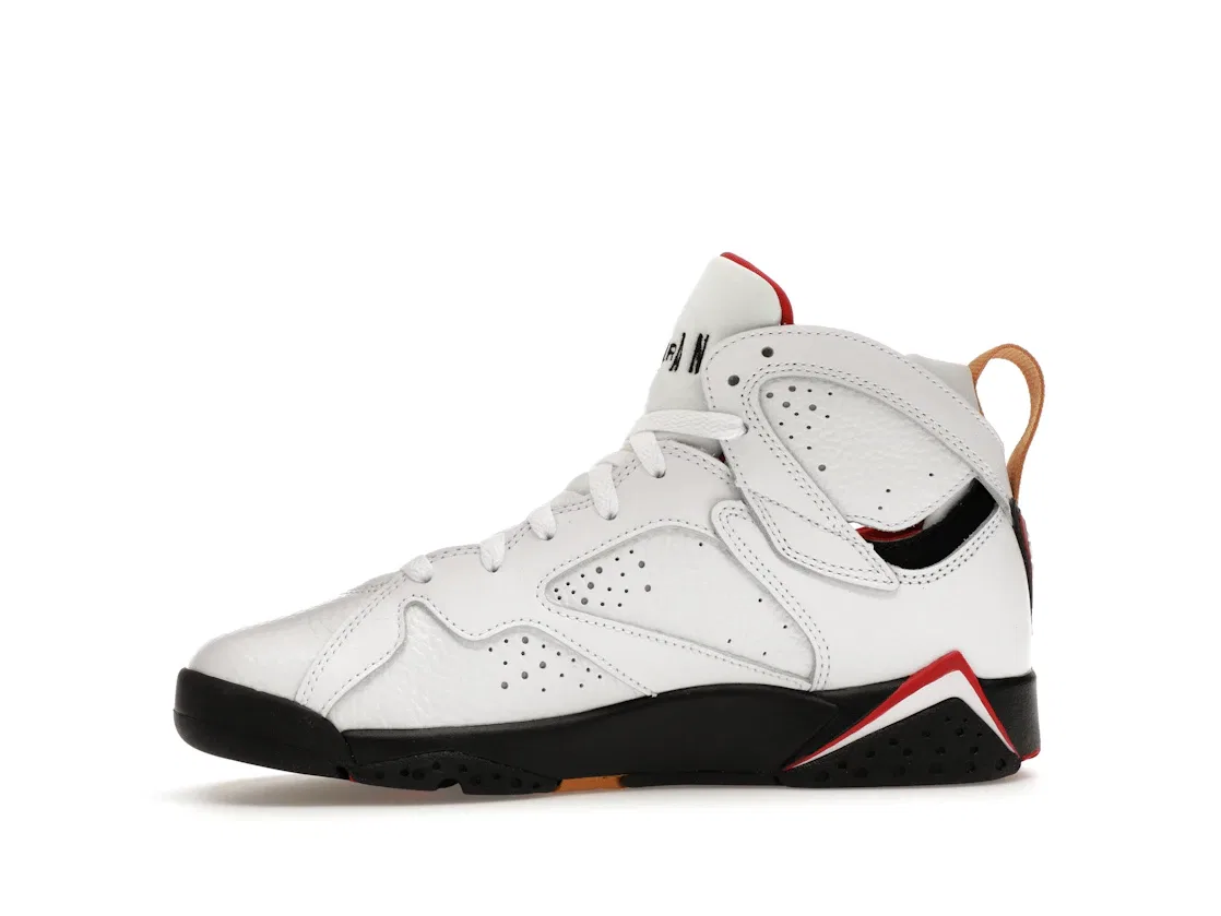 Детские кроссовки Lifestyle с обновленной технологией Jordan 7 Retro Jordan, White/Black/Cardinal Red/Chutney — фото 3