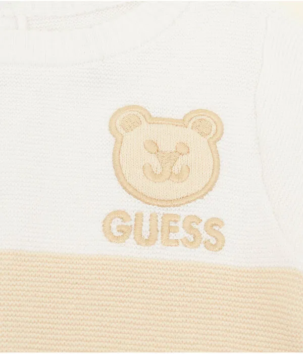 Детское боди Regular Fit Guess, бежевый — фото 3