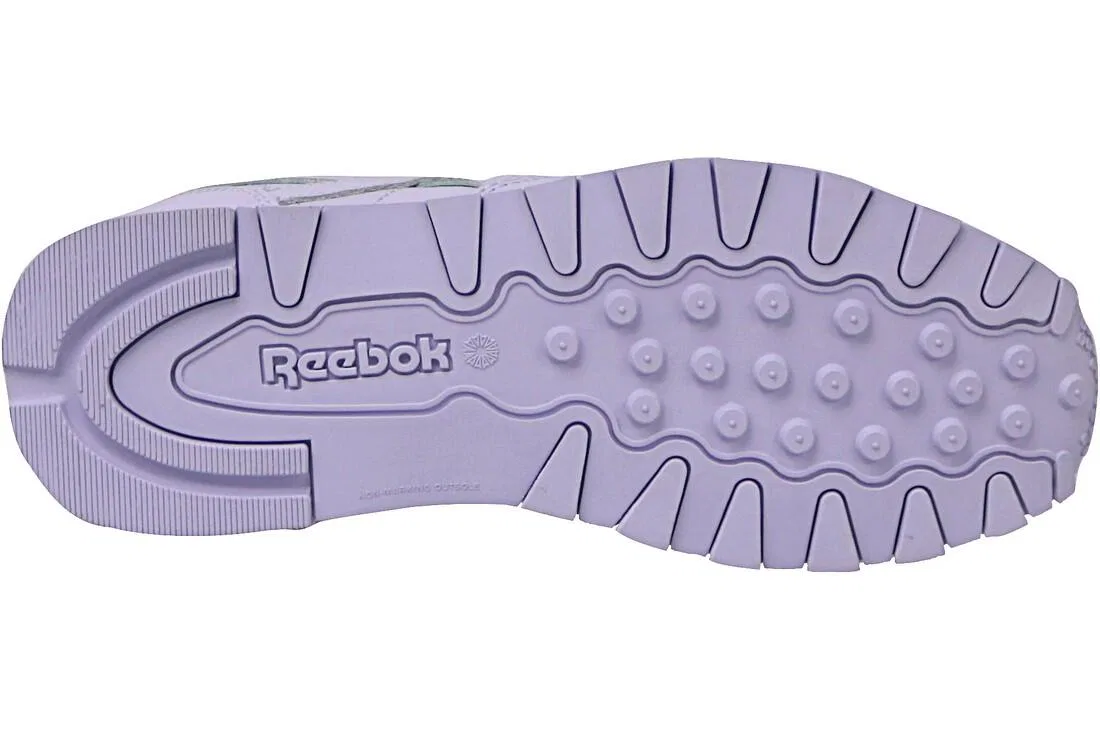 Детские кроссовки для девочек из натуральной кожи Reebok Classic Leather, Violett — фото 4