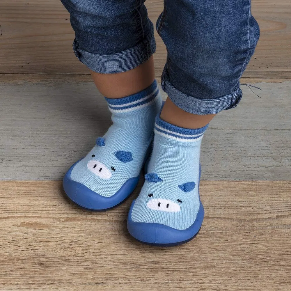 Детские кроссовки дышащие с принтом Komuello, Piglet Blue — фото 2
