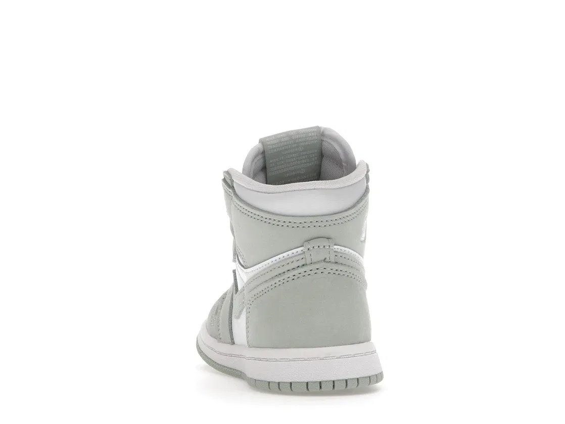 Детские кроссовки с контрастными шнурками Jordan 1 Retro High OG, Seafoam/Healing Orange-White — фото 4