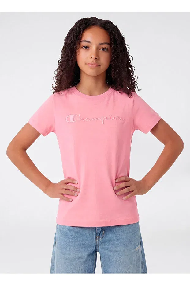 Детская футболка для девочек с коротким рукавом Champion, Pink