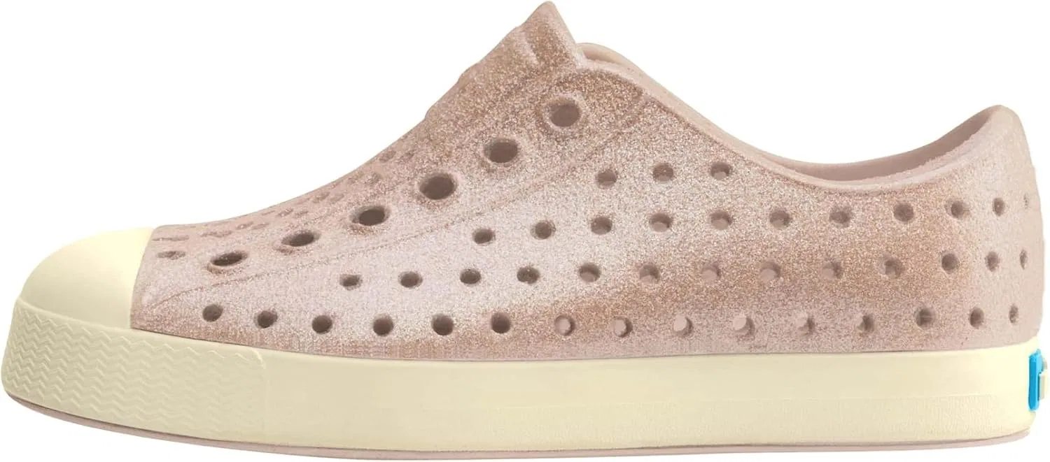 Детские кроссовки с блестками Jefferson Bling Native Shoes, Chameleon Pink Bling/Bone White — фото 4