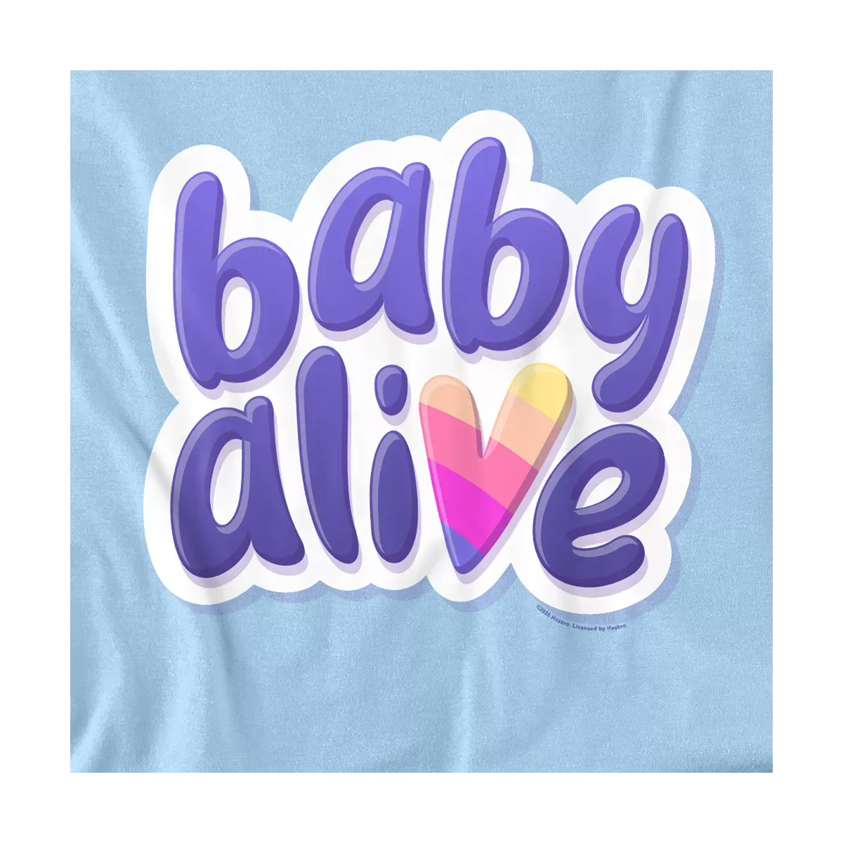 Детская футболка с принтом Baby Alive Large Logo LOGOVISION, Light Blue — фото 3
