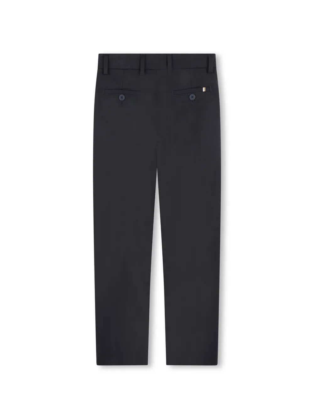 Прямые брюки из смесовой шерсти BOSS Kidswear, синий — фото 2