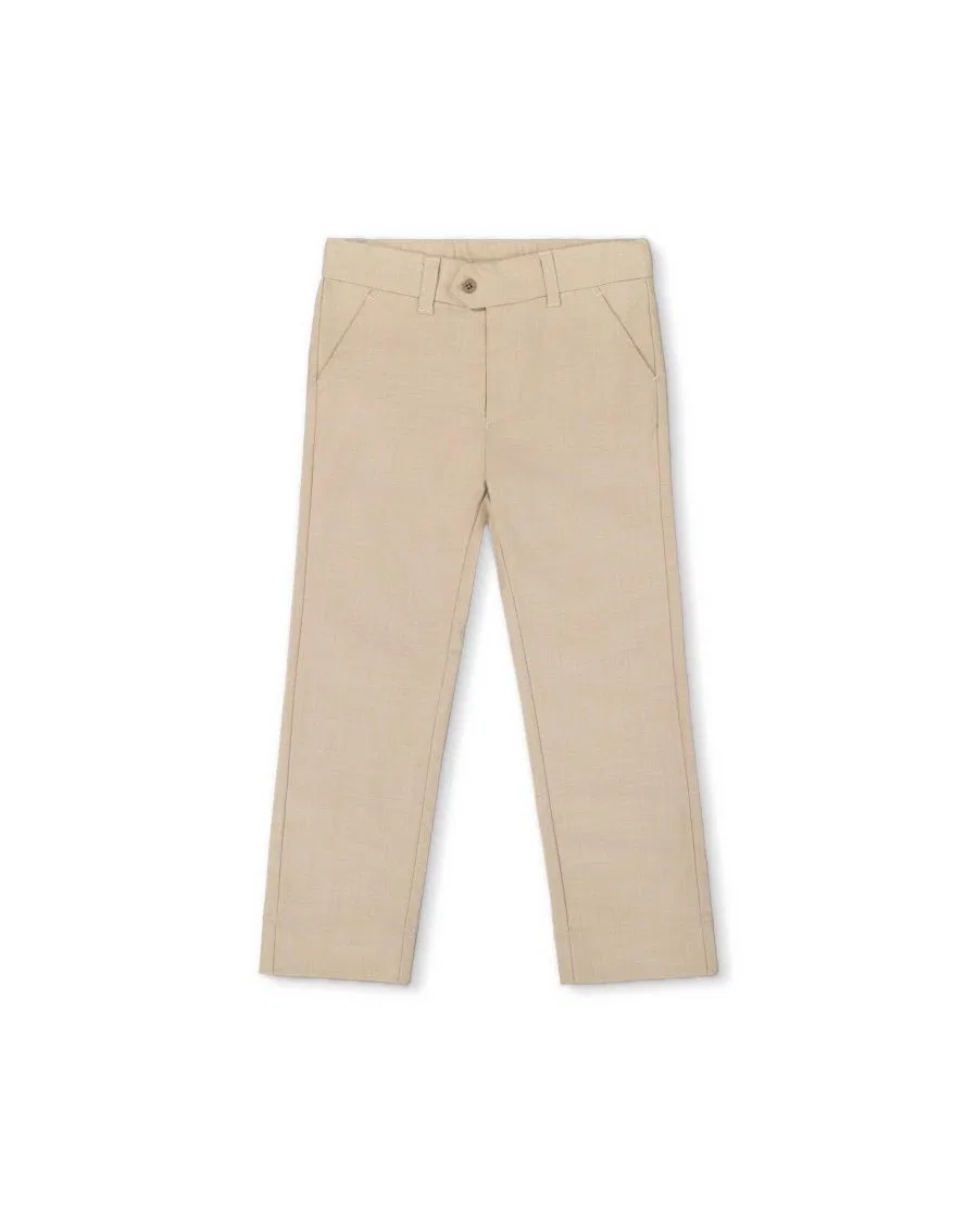 Классические брюки с зауженными брючинами Deux par Deux, Beige