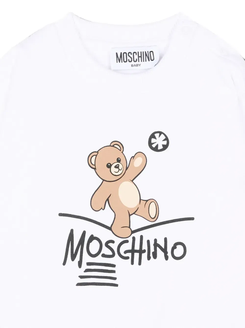 Толстовка с плюшевым медведем Moschino Kids, белый — фото 3