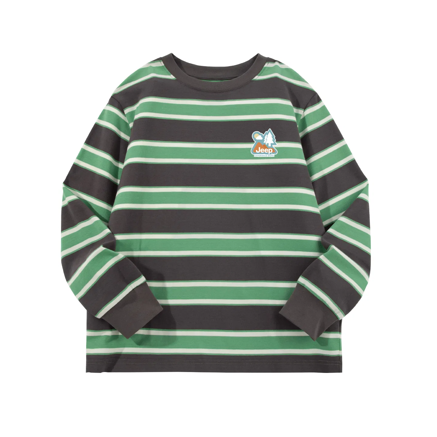 Детская футболка с принтом Silhouette Forest K Jeep, Green Gray/E