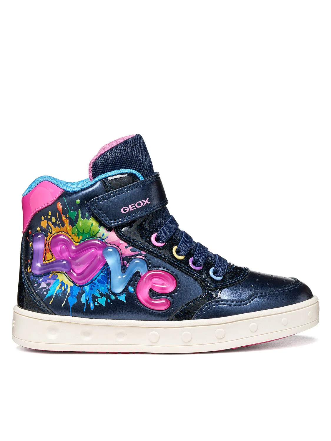 Кроссовки для девочки Skylin Girl Geox, темно-синий