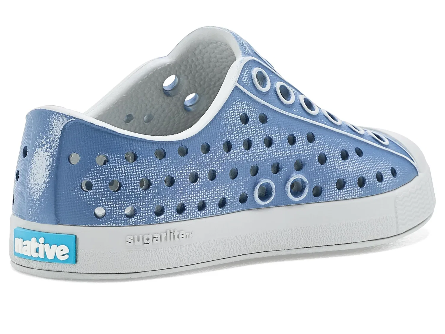 Кроссовки Jefferson Stonewash (для малышей и маленьких детей) Native Shoes Kids, Dawn Blue/Dawn Blue/Oasis Brushed — фото 4