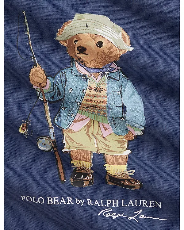 Детский комплект для мальчиков из хлопкового джерси Polo Bear Ralph Lauren, Old Royal — фото 3