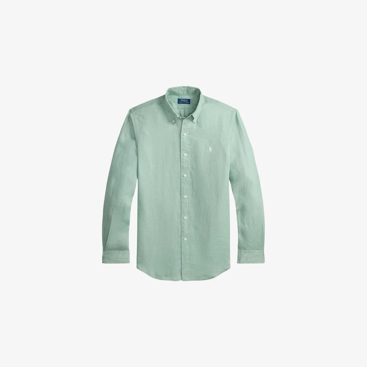 Фирменная льняная рубашка Polo Ralph Lauren, бледная мята