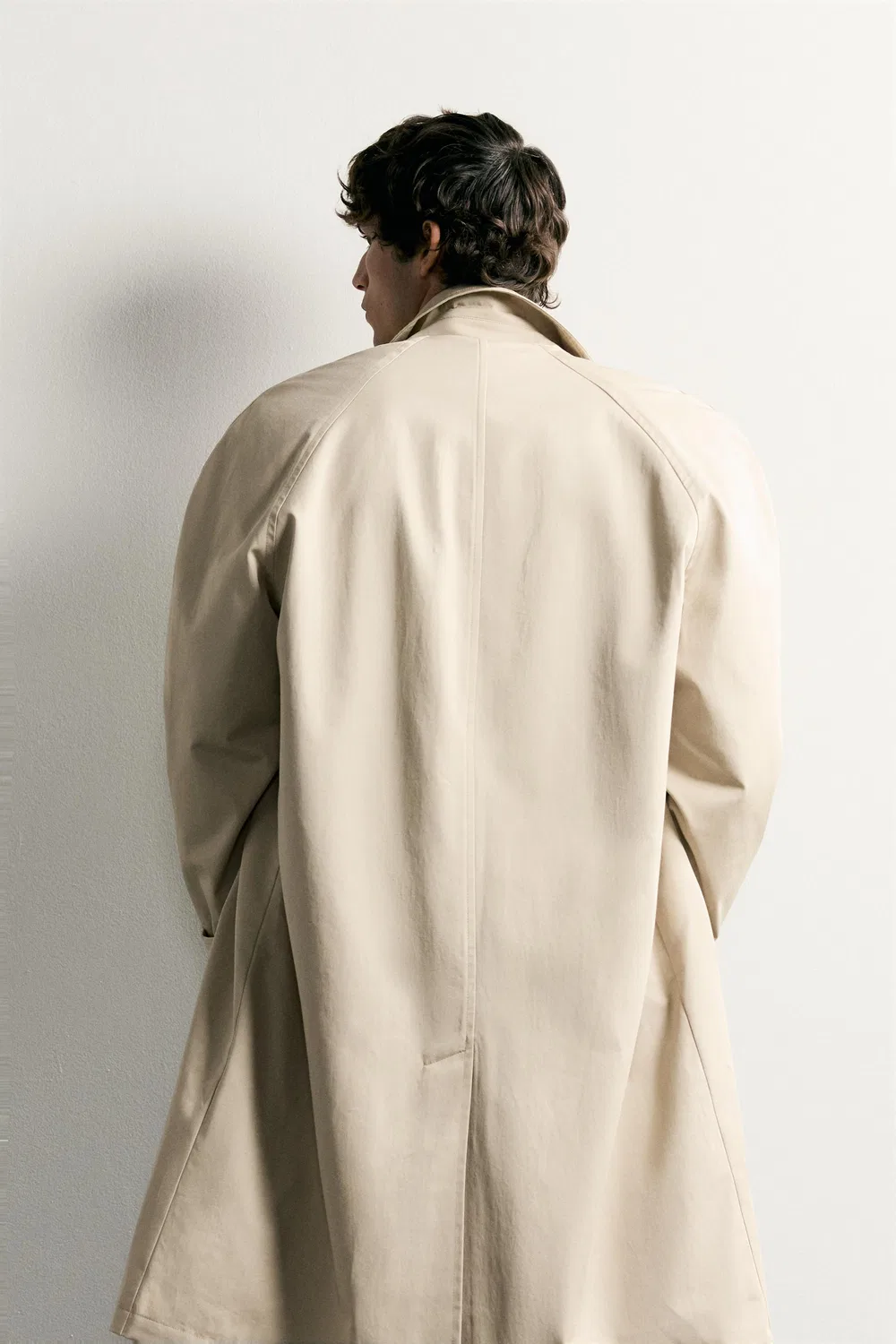 Длинный свободный тренч ZARA, Beige — фото 3