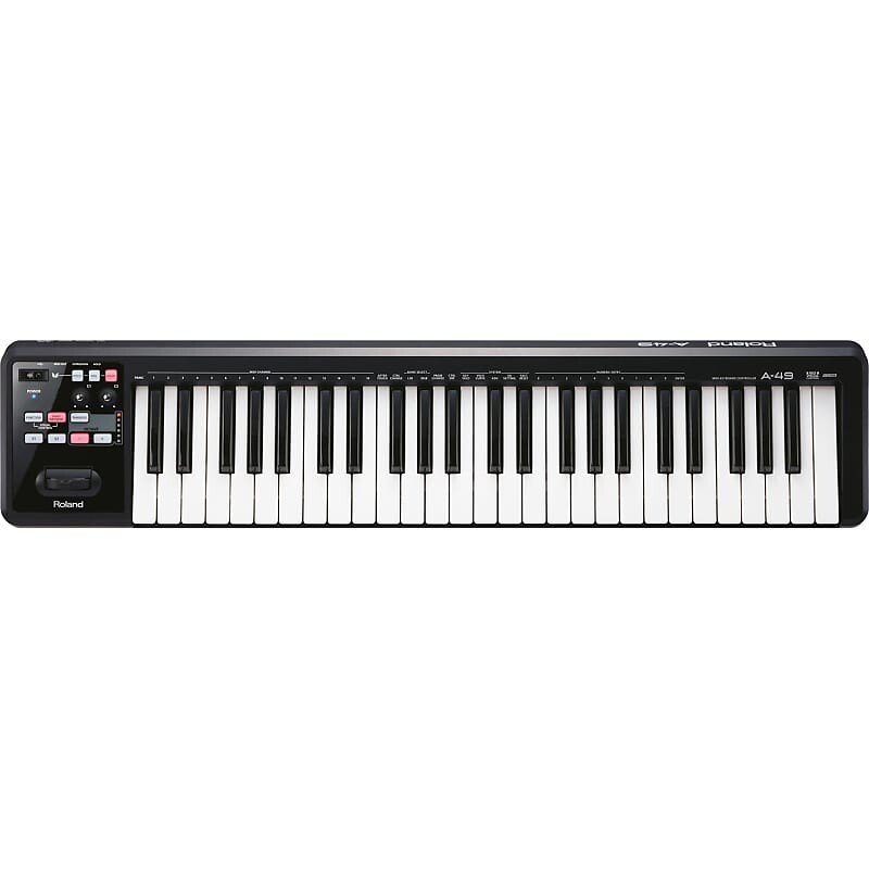 

Roland A-49 49-клавишный USB-миди-клавиатурный контроллер, черный A-49-BK