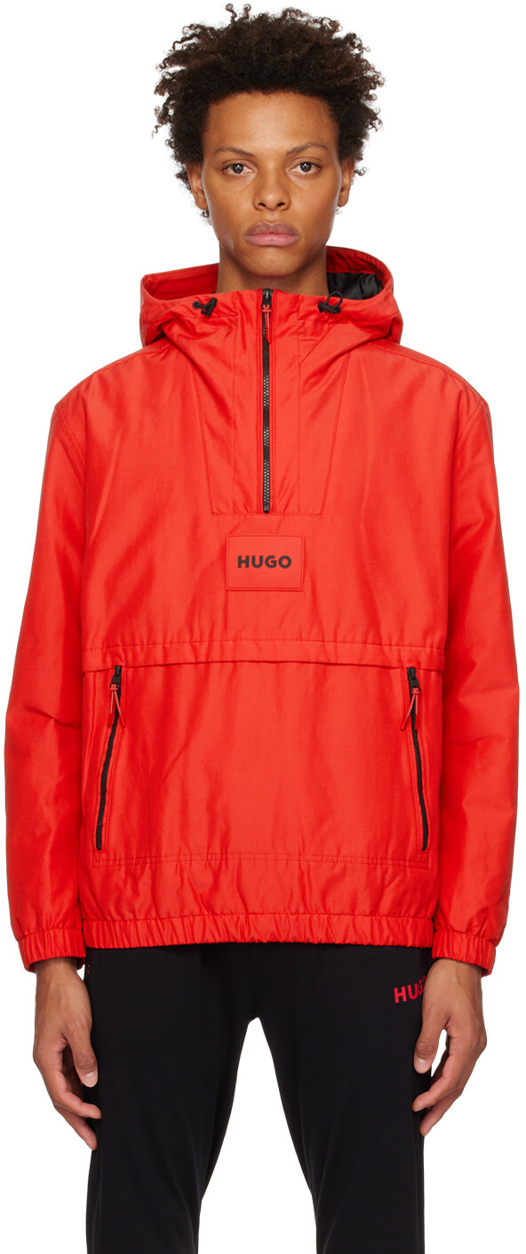 

Красная куртка с нашивками Hugo, Красный, Красная куртка с нашивками Hugo