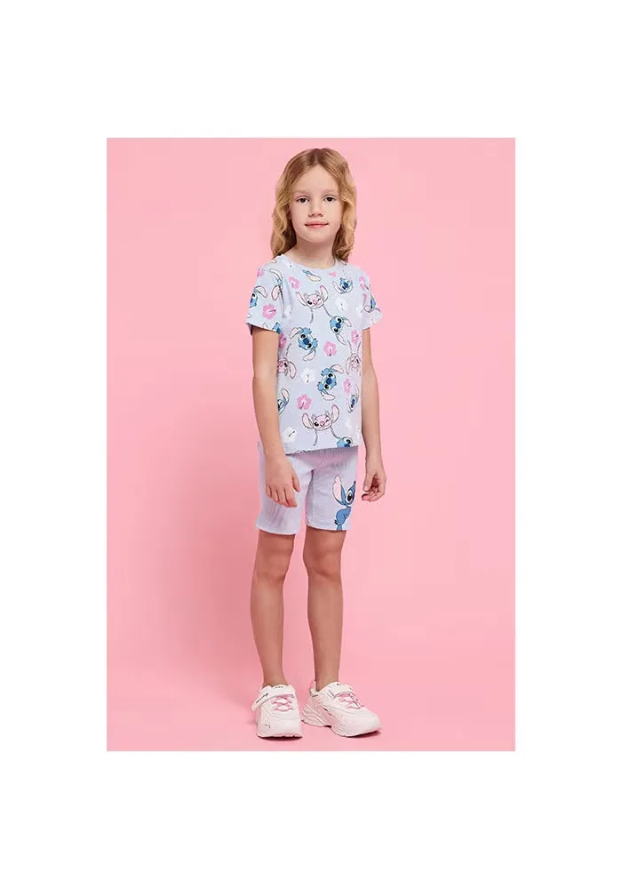 Комплект одежды с принтом Angel & Stitch R&B, синий — фото 2